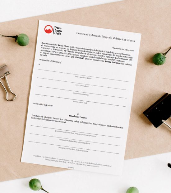 wzór umowy ślubnej
